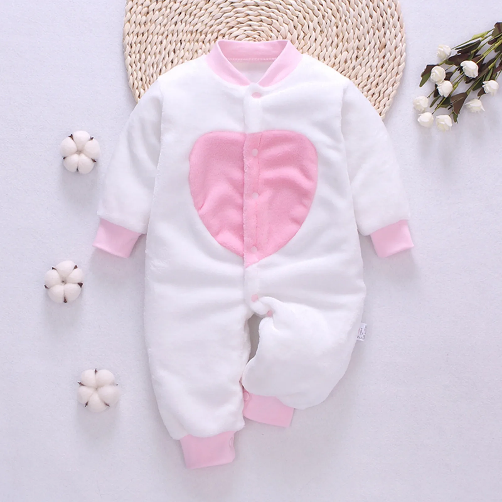 Baby Rompers Long Sleeve Jumpsuit Bebe Infant Clothing Thick Warm Autumn Winter Newborn Clothes Onesie Girls Outfits Coveralls