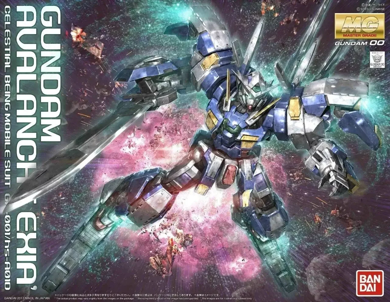 نموذج تجميع الحركة Gundam Bandai MG 1/100 Gundam00 EXIA GUNDAM