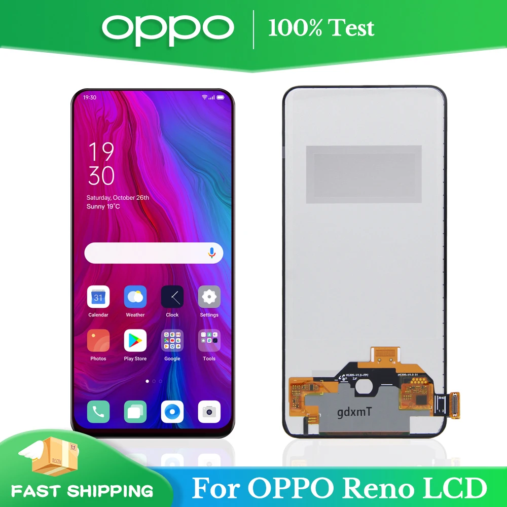 

6.4" Super AMOLED For Oppo Reno LCD Display Screen Touch Panel Digitizer For Oppo Reno Display PCAM00 PCAT00 CPH1917 Replacement