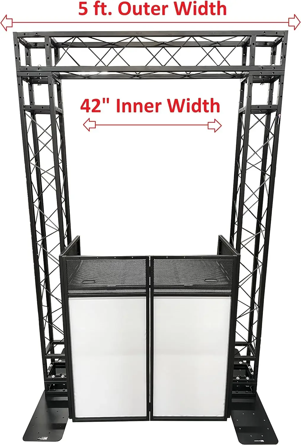 For Black Arch Truss Combination Kit 7.6 Feet High 5 Feet Wide DJ Facade W/40 