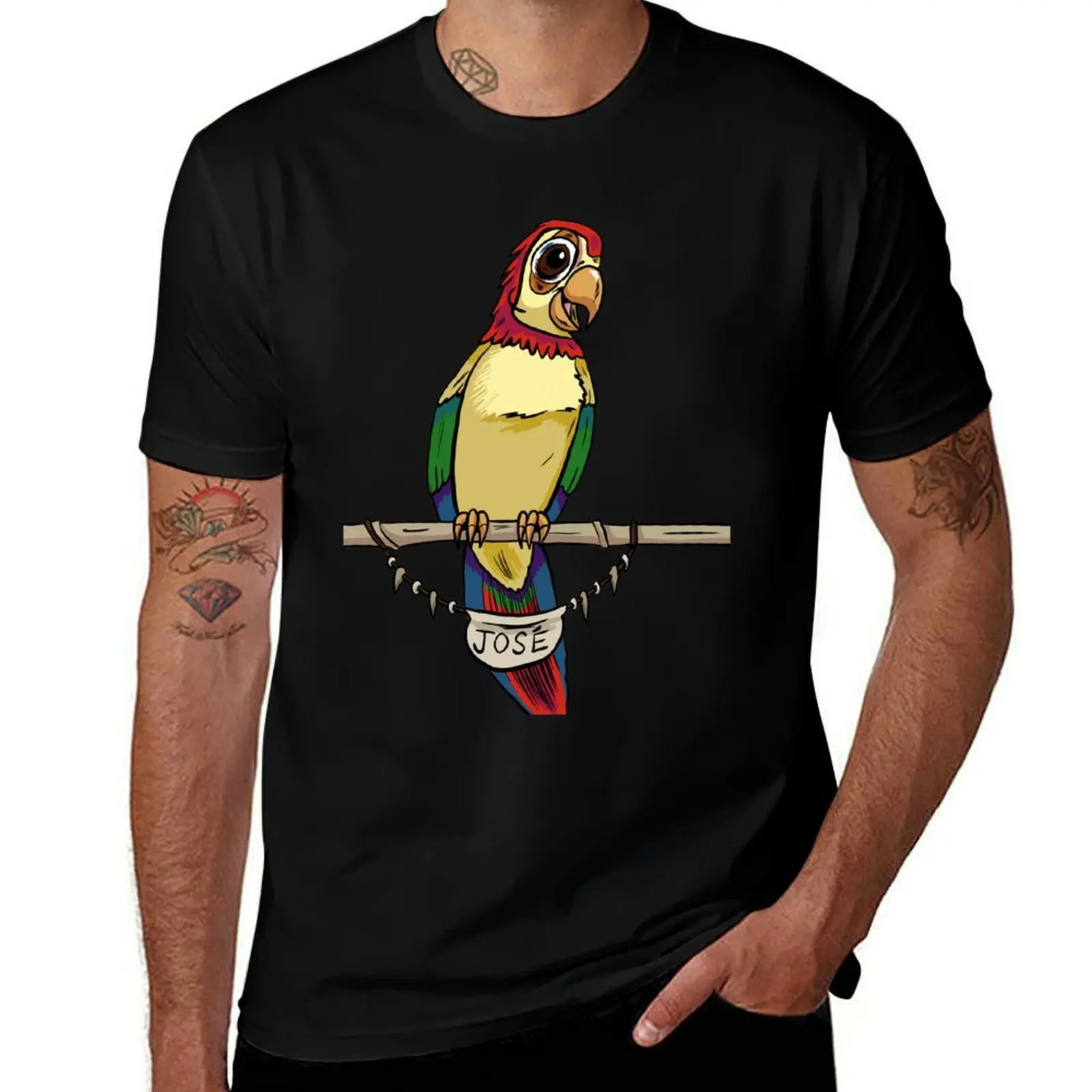 

Jose Tiki Room Parrot T-Shirt t shirt for man t shirts for man graphic vintage t shirt man cotton T-shirt