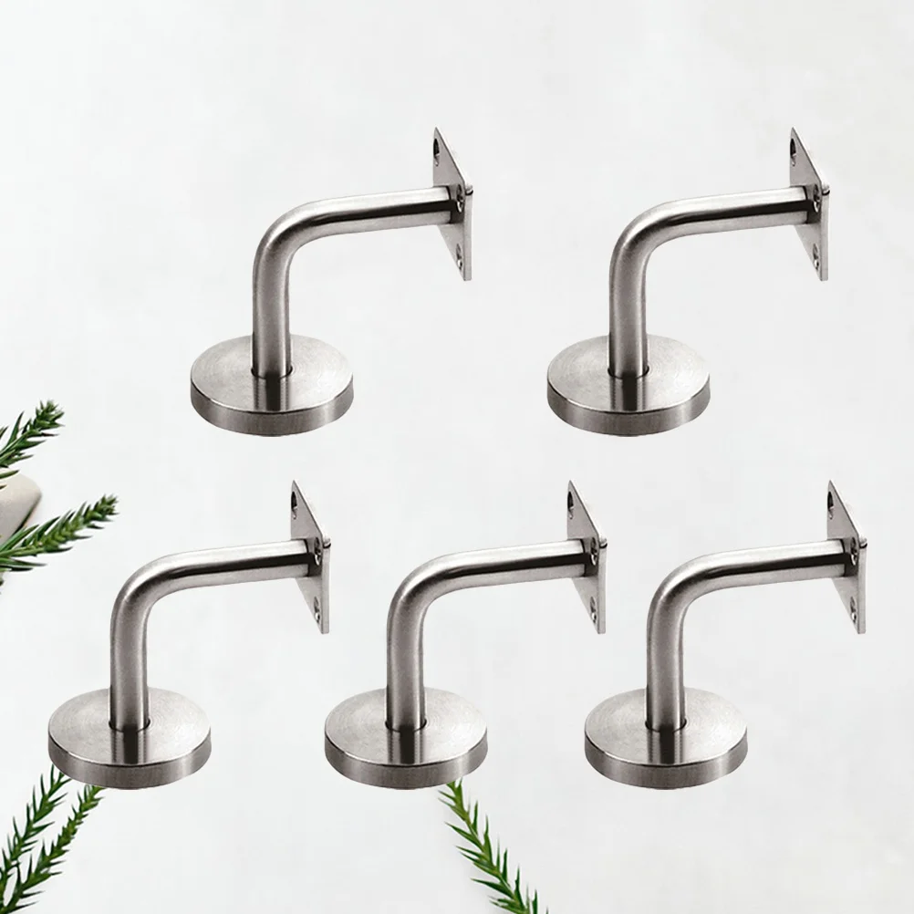 5 قطعة درابزين من الفولاذ المقاوم للصدأ الصلب جدار جبل قوس دائم أنيق سهل التركيب لفندق الصالة الرياضية فيلا درابزين قوس #5