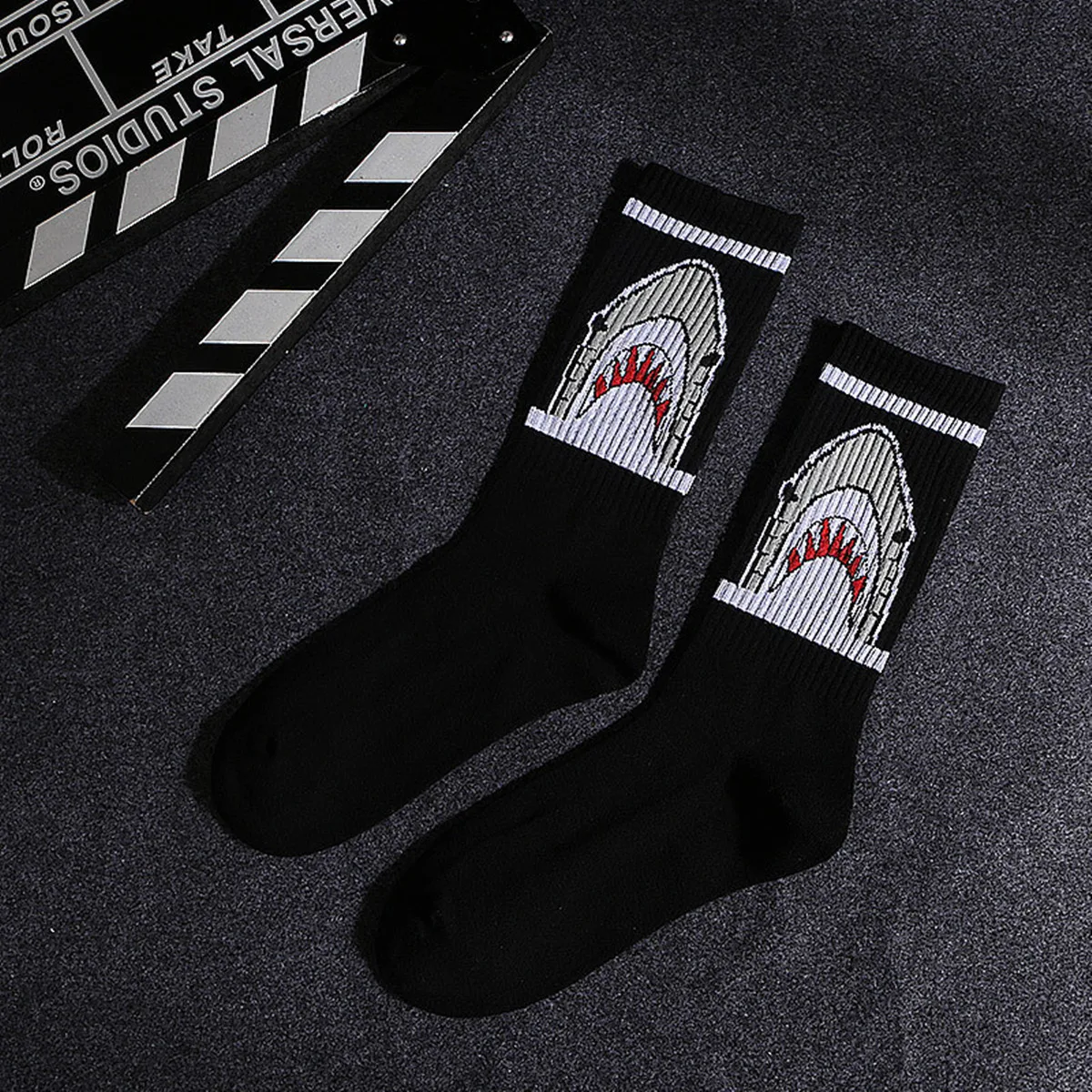 1 paio moda uomo Hip Hop Hit Color On Fire Crew Socks Red Flame Blaze Power Torch calore caldo Street Skateboard Cotton Socks