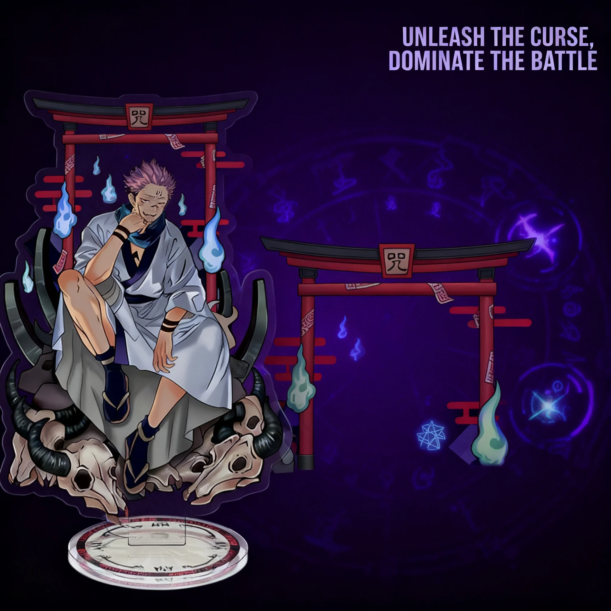 

Аниме-мерч Jujutsu Kaisen: акриловая фигурка-подставка Фушигуро Мегуми и Годжо Сатору, декоративное креативное украшение для дома и рабочего стола