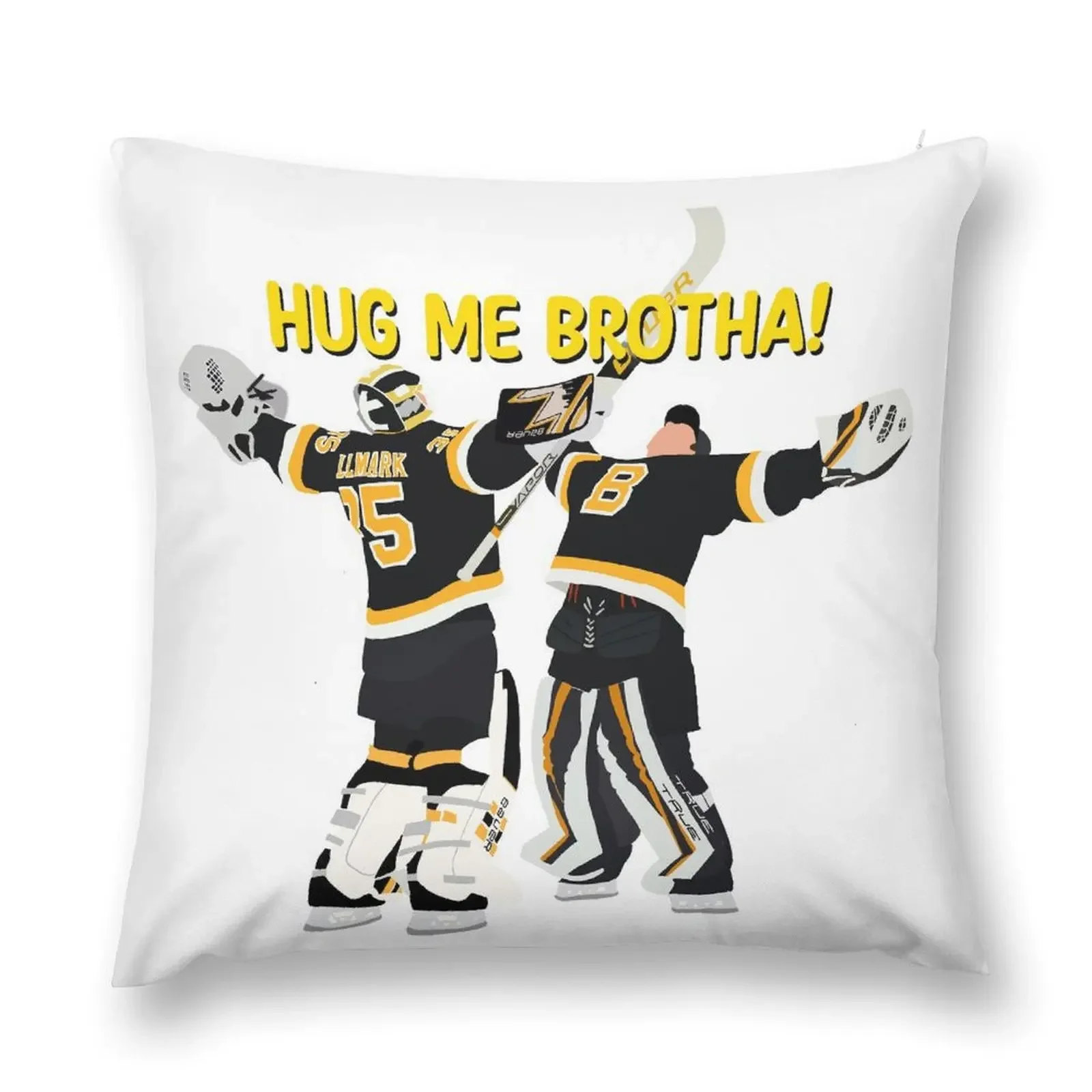 Hug Me Brotha! Jeremy Swayman and Linus Ullmark Hug Throw Pillow Cushion Cover Set Decorative Cushions For Luxury Sofa pillow