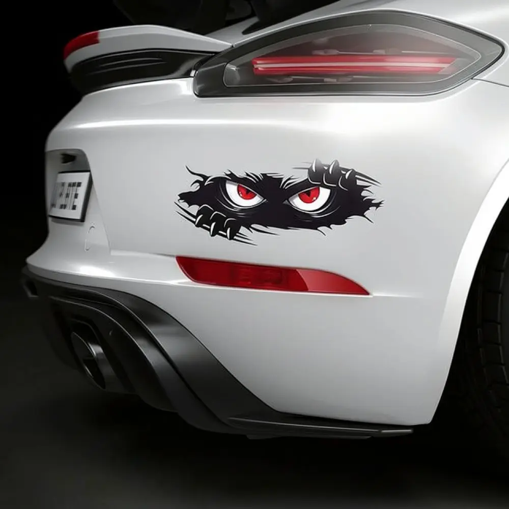 Funny Angry Eyes Monster Decals Car Stickers Personality Auto Styling Accessory For Vehicle Window Bumper Decoration