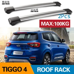 2Pcs Roof bars For CHERY TIGGO 5x | TIGGO 4 2018-2022 Aluminum Alloy Side Bars Cross Rails Roof Rack Luggage load 100KG SUV