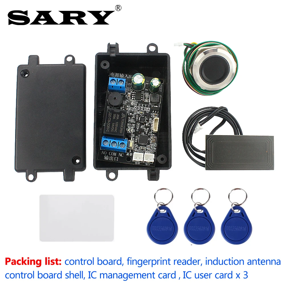 Mobile phone NFC identification relay control module fingerprint electric lock control board IC 13.56mhz access controller
