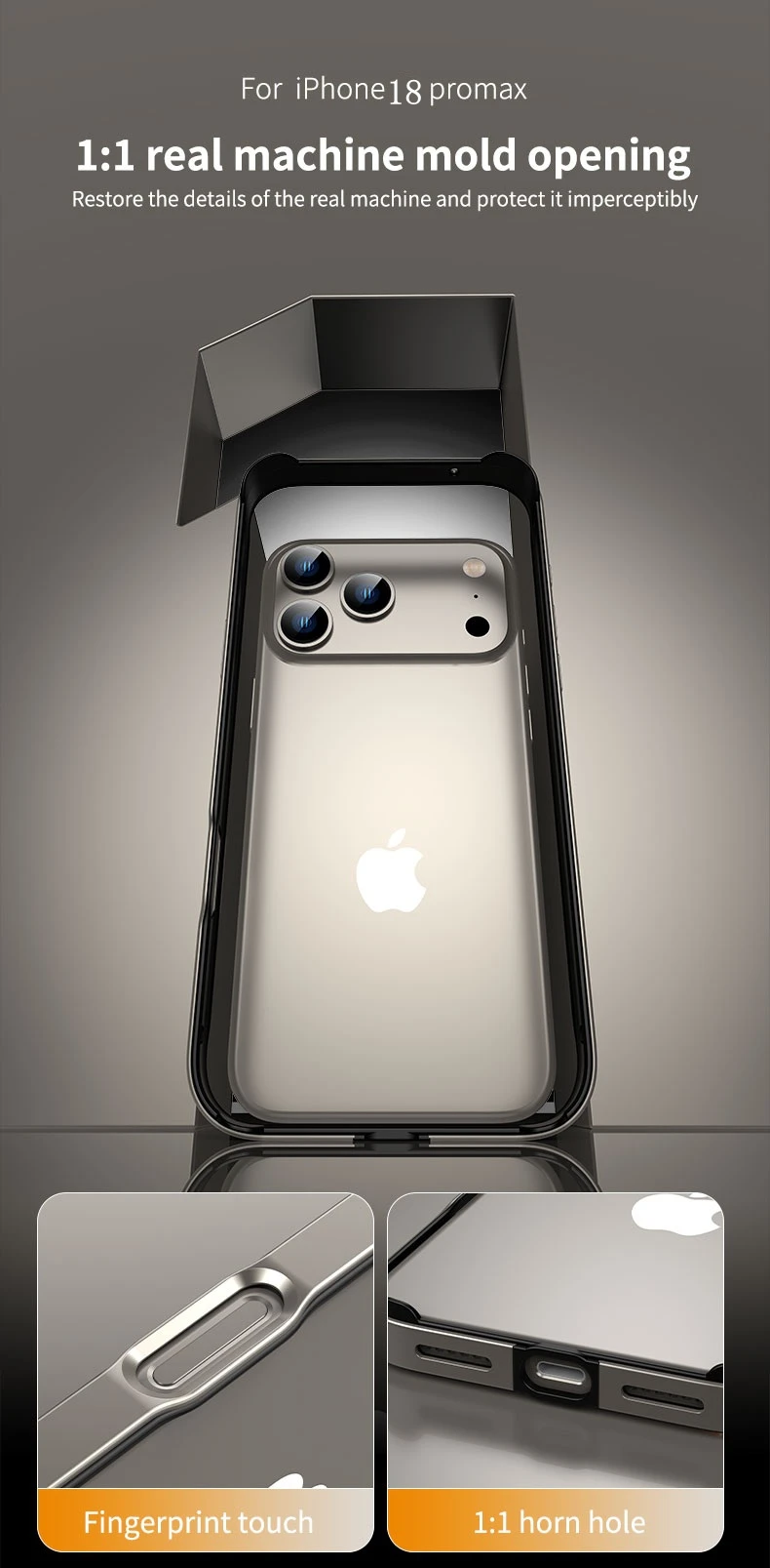 Hybrid-Silikonrahmen Aluminiumlegierung Handyhülle für iPhone Air 18 17 16 15 14 13 12 Pro Max Wärmeableitender Metall-Bumper Zubehör – Detail 8