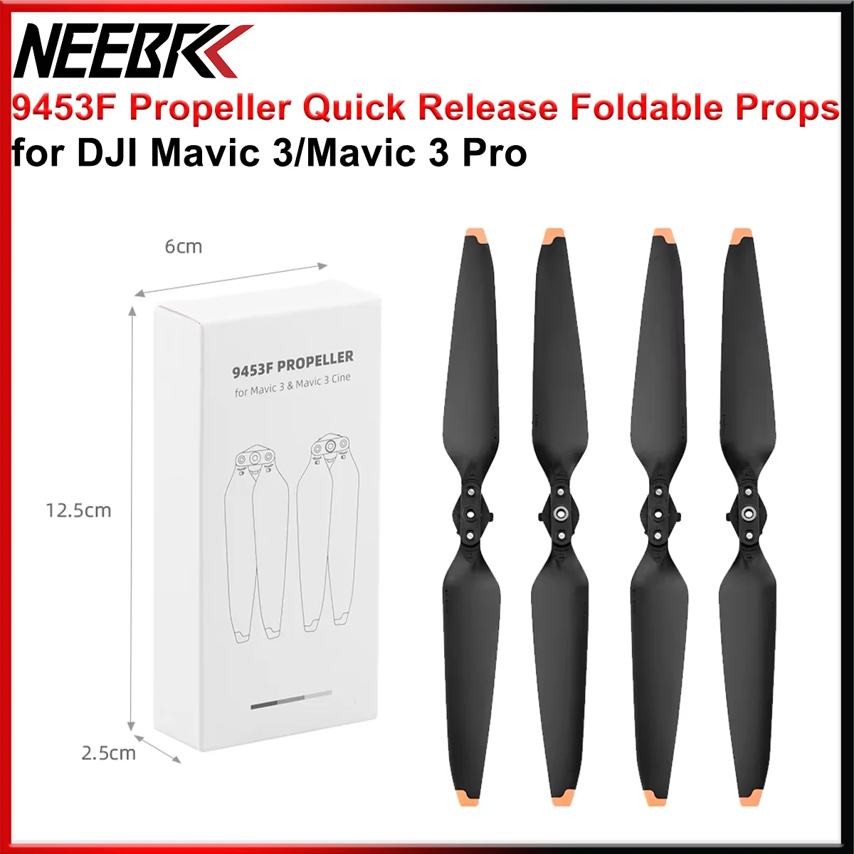 4PCS 9453F Propellers For DJI Mavic 3 Pro/3/3 Classic Quick Release Propeller Foldable Blade Props Fan Protector Drone Accessory