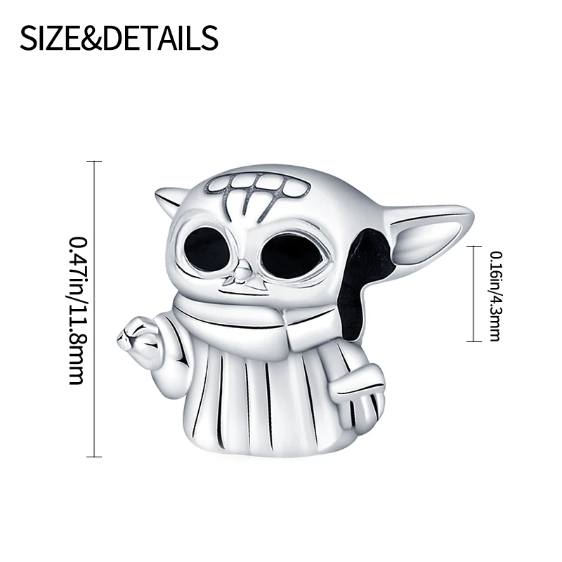 Heiße Star Wars Charms Armband Perlen 925 Sterling Silber Mandalorian Gugu Heiße Serie Damen Armbänder Anhänger DIY Schmuck Geschenke – Detail 5