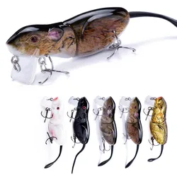 Agoie 63mm/10g Floating Fishing Lure Realistic Mouse Crankbait Vivid  Swim Bait Lifelike Fishing Wobbler Tackle