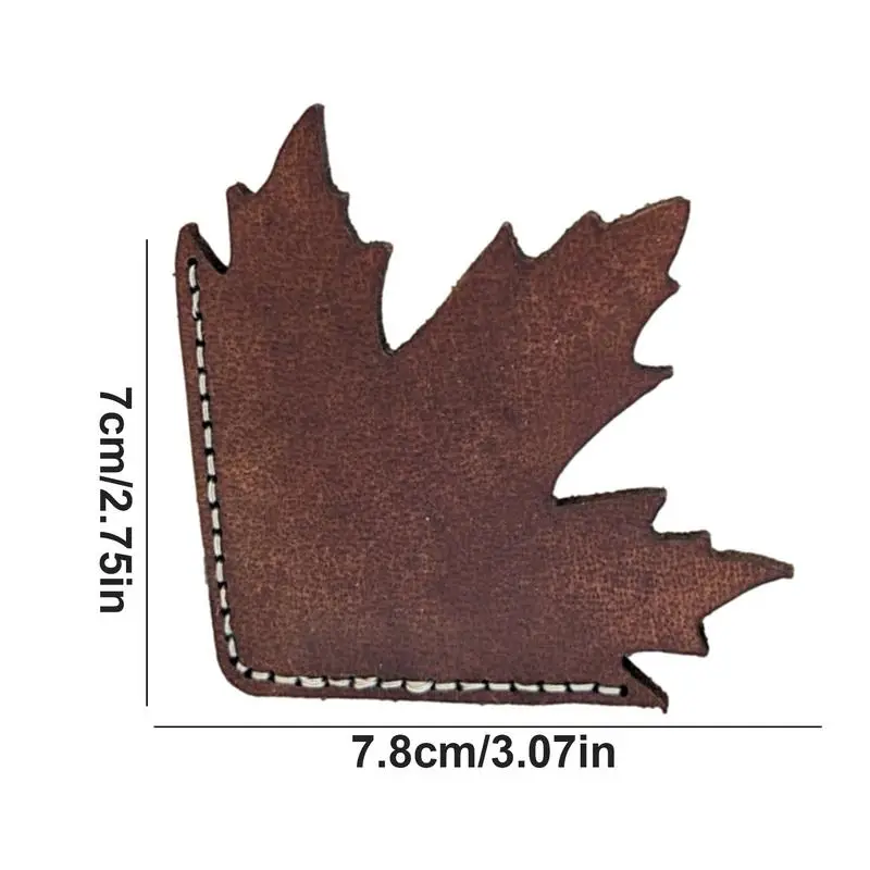 Угловые закладки для книг с кленовыми листьями, кожаные угловые закладки для книг ручной работы, кожаные аксессуары для книг для влюбленных, детей и взрослых