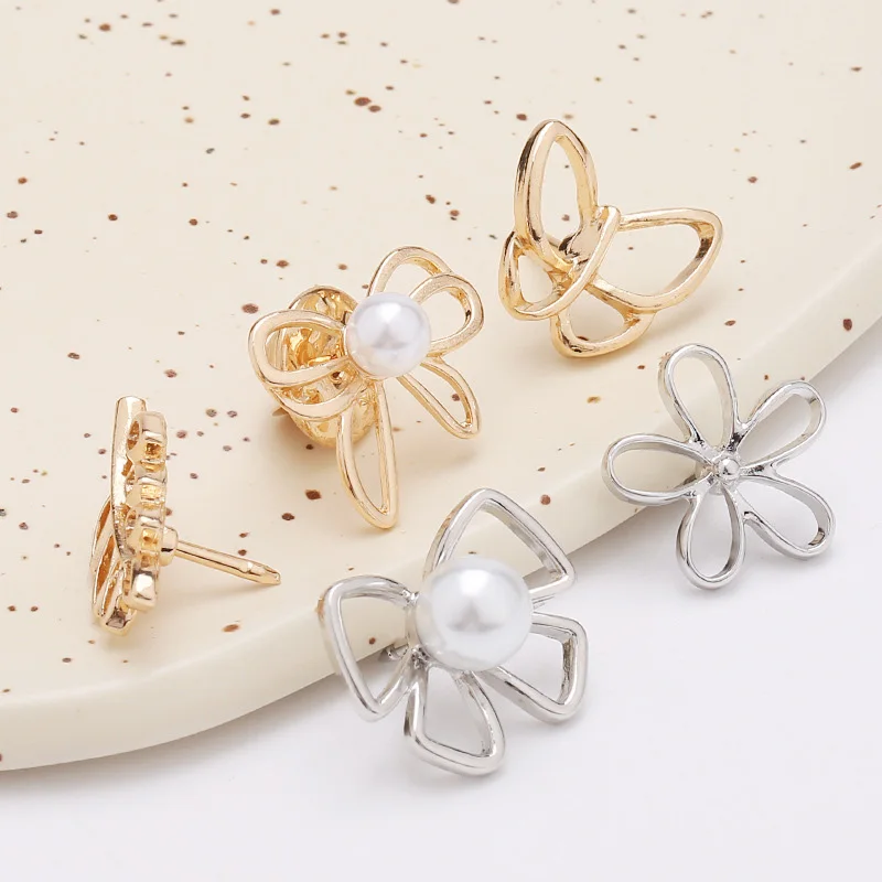 Fashion Womens Brooch Set Flower Bow Wheat Brooches Metal Anti-glare Lapel Pin Fixed Pins Sweater Coat Clothing Accessories