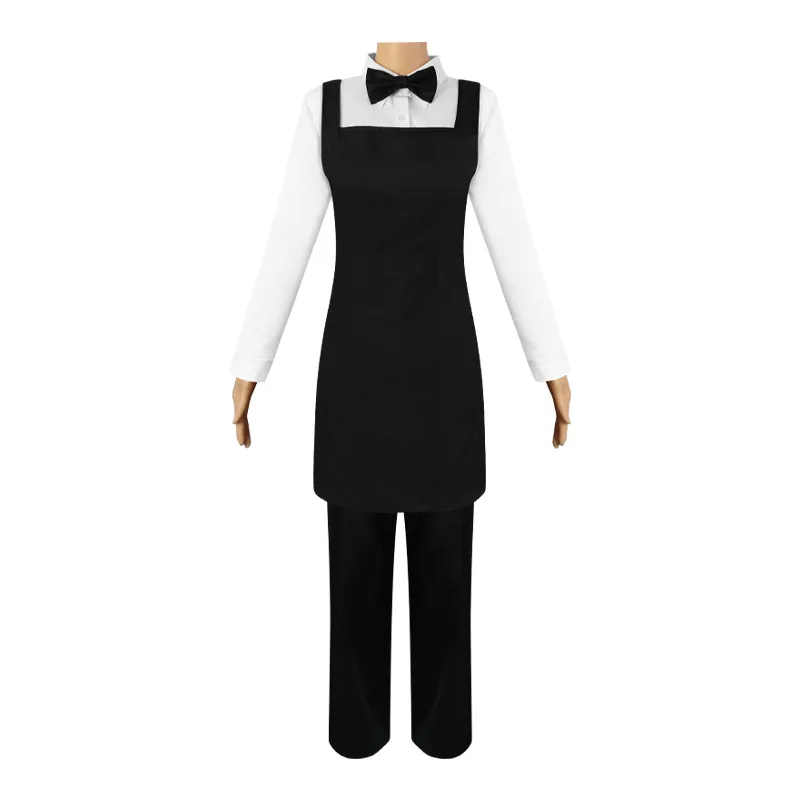 Anime Chainsaw Man Higashiyama Kobeni Cosplay Costume Black Waiter Uniform Suit Halloween Party Comic Con for Adult Women Outfit