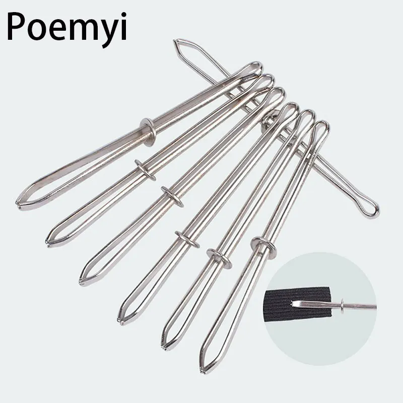 For Elastics Sewing Accessories DIY Tool Elastic Cord Rope Threader Clip Self-Locking Tweeze Stainless Steel Threading Guide