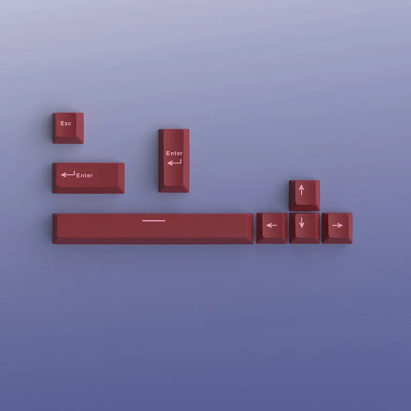 Keycaps with 8 additional keys, factory height PBT two-color injection molded material