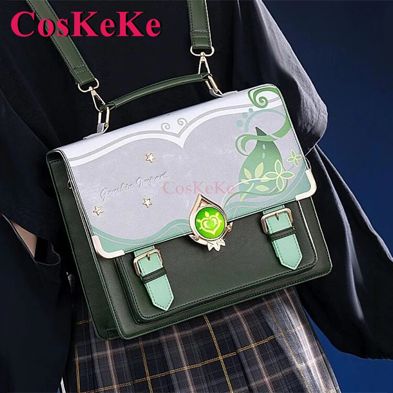 CosKeKe Nahida Cosplay Game Genshin Impact Theme Impression Pack Daily Preppy Commuter Backpack Messenger Bag Fashion Itabag New