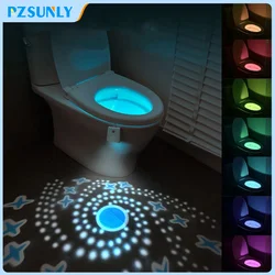 Toilet Night Light Motion Sensor Light Toilet LED Light 7Color Rechargeable LED Night Lamp For Bathroom Washroom Decoration