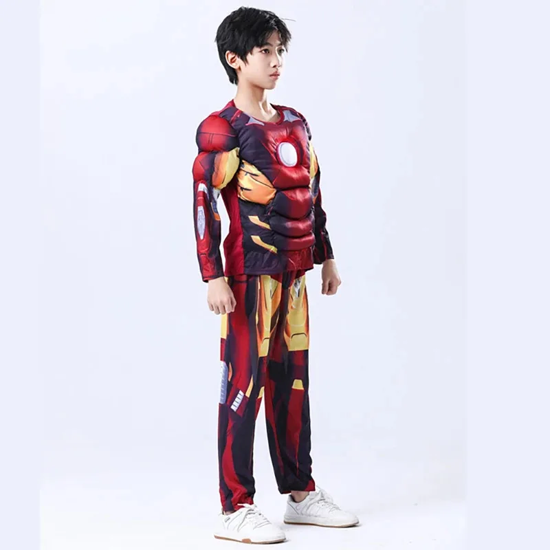 Sky03 Bambini Iron Man Costume Cosplay Party Tuta muscolare Supereroe Vestito per bambini Ragazze Ragazzi Top Pantaloni Set Abbigliamento casual Ha55Hu%