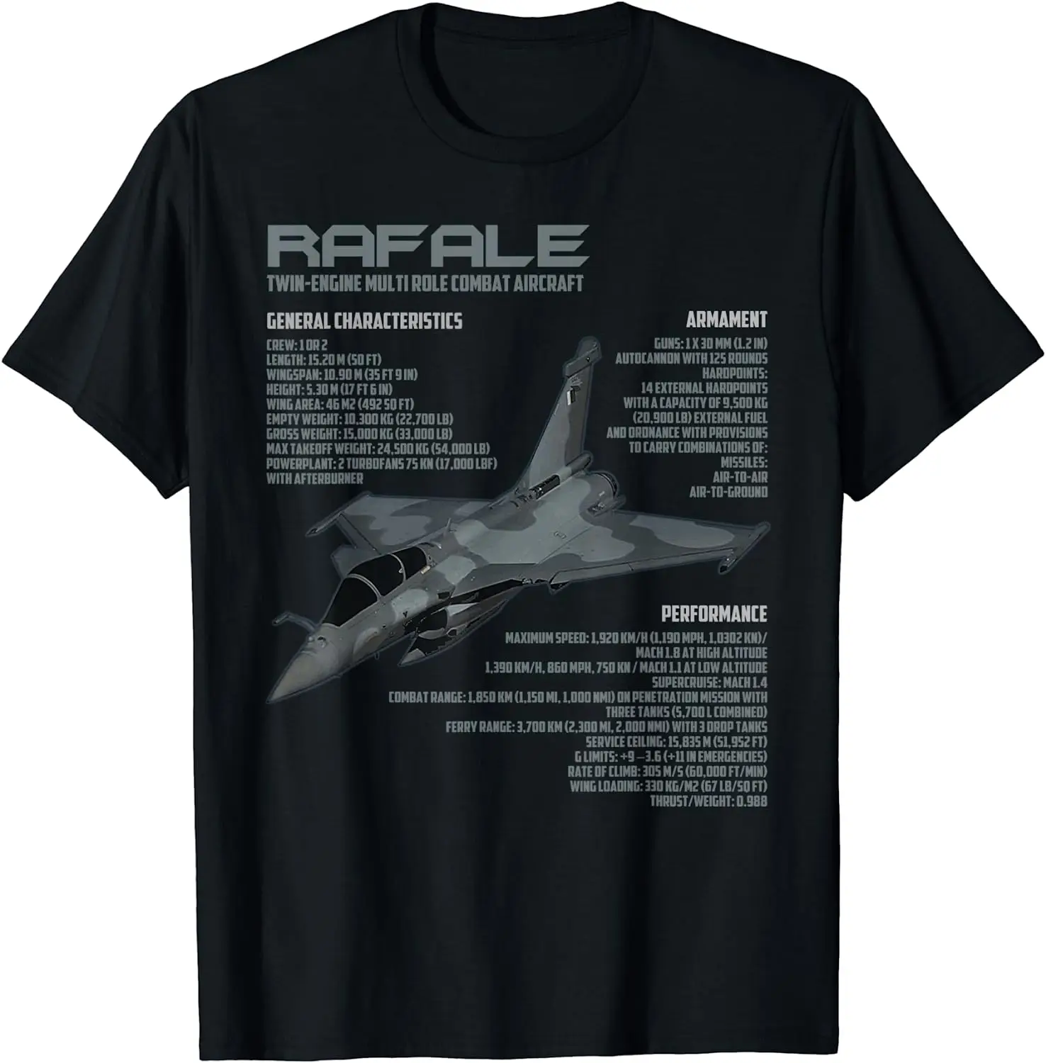 

Rafale Jet Fighter French Military Aircraft Men T-Shirt Short Sleeve Casual Cotton O-Neck Summer T Shirts