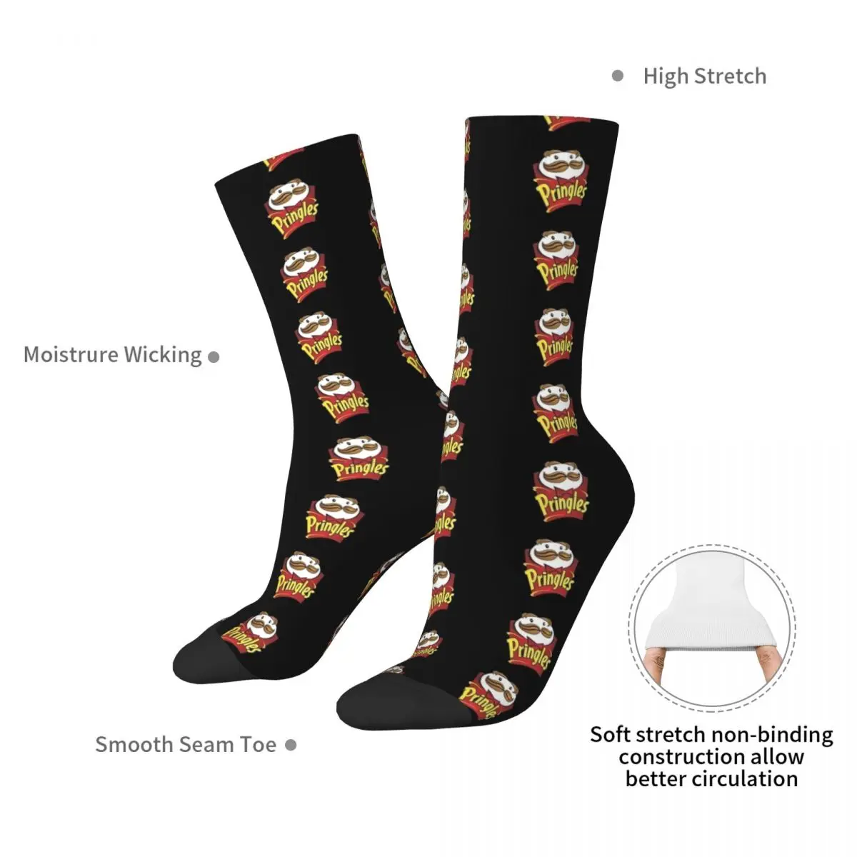 Pringles Chip Stockings Couple Chips Snack Socks Warm Soft Elegant Socks Autumn Skateboard Anti Skid Graphic Socks Gift