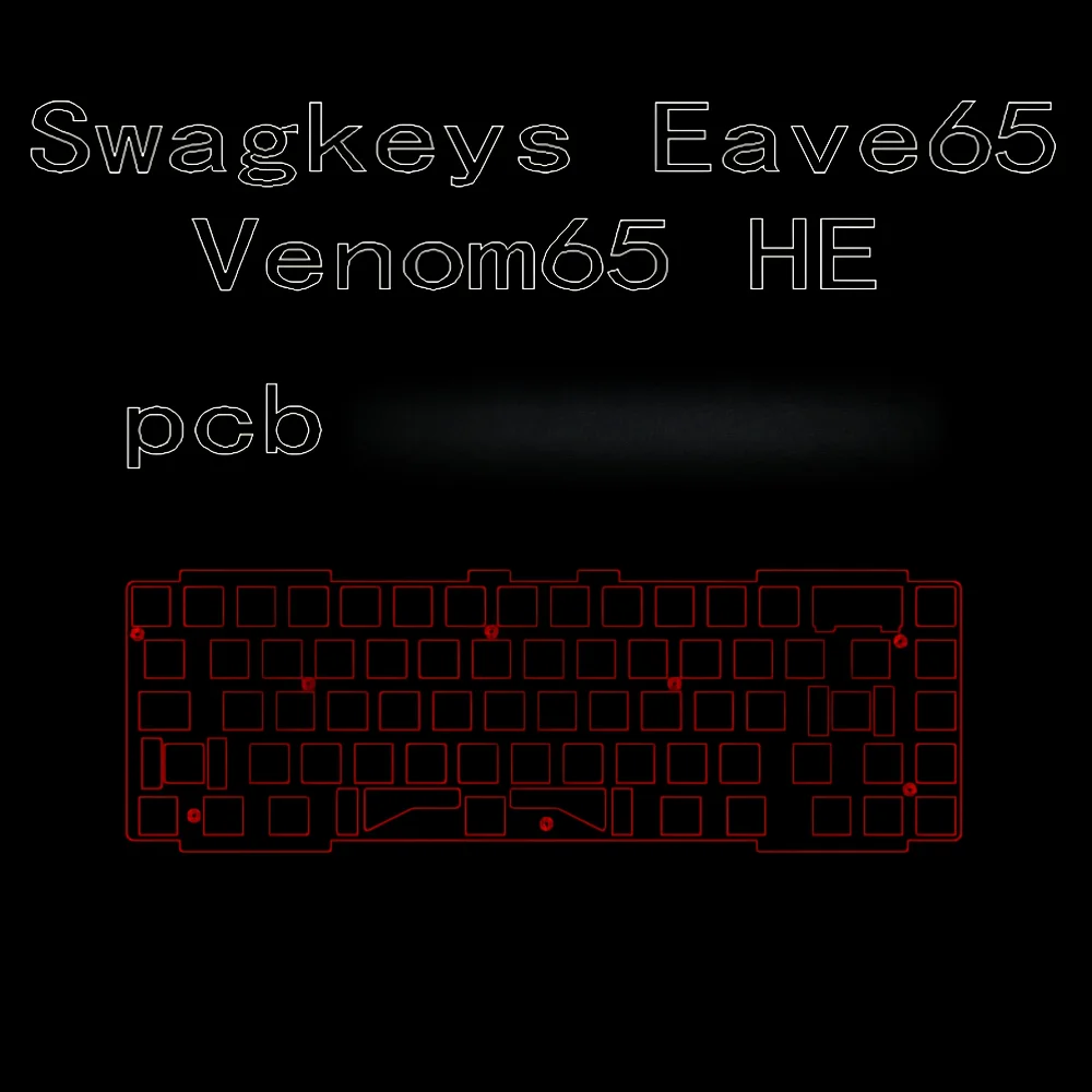 EAVE65 Keyboard Positioning Board Customized FR4 CF PP POM PEI PCB Stab RGB for Venom 65 Mechanical Keyboard Accessories DIY