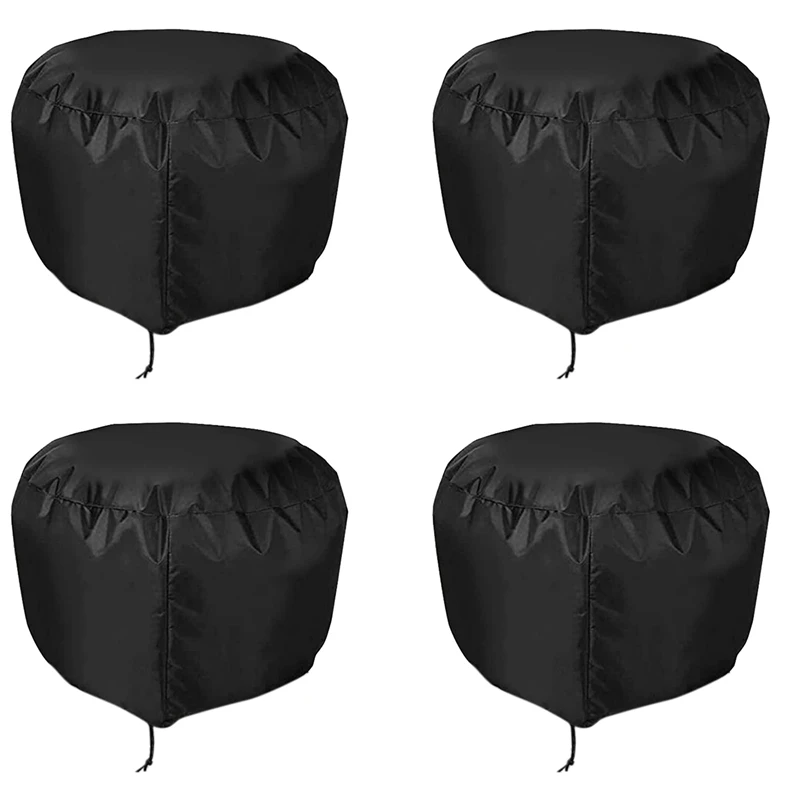 

Hot Kf-4Pcs Roof Vent Cover House Roof Turbine Hoods Shield Canvas 20Inch X 20Inch Black