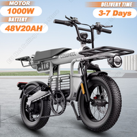 COSWHEEL T16 Electric Bicycle 1000W Brushless Motor 48V20AH Lithium Battery aldult Electric Bike 16*4.0 inch Fat Tire Snow EBike