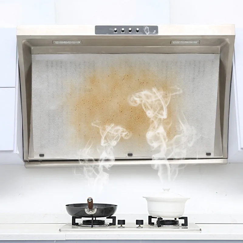 Kitchen Range Hood Oil-proof Stickers Disposable Stove Oil-proof Stickers Filter Side Suction Oil-absorbing Cotton Kitchen Tools