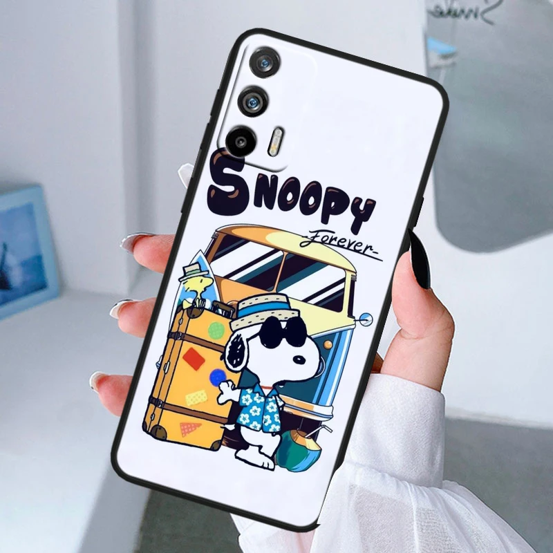 جراب سيليكون أسود لـ oppo realme gt3 2 c55 c33 c35 c30s c31 x3 x2 q5i q3s c21y pro