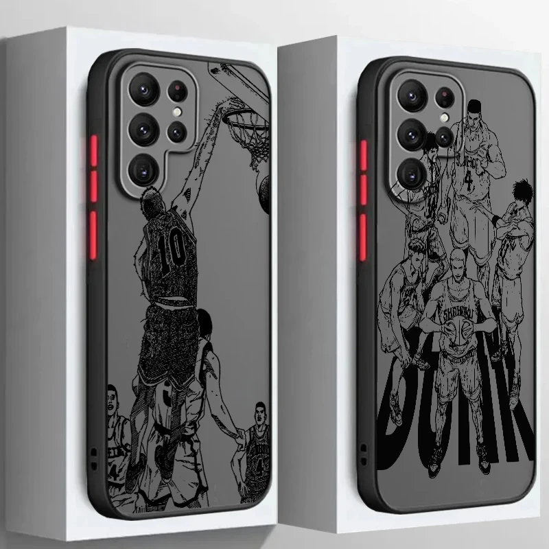 

Slam Dunk Popular Anime Art Frosted Translucent For Samsung Note 20 A35 A03 A54 A31 A22 A34 A14 A24 A04 A55 5G Soft Phone Case