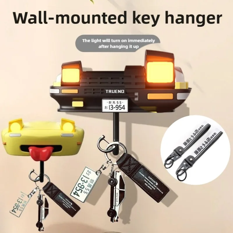 AE86 Car Headlight Key Holder Auto Pop-Up LED Lights Retro