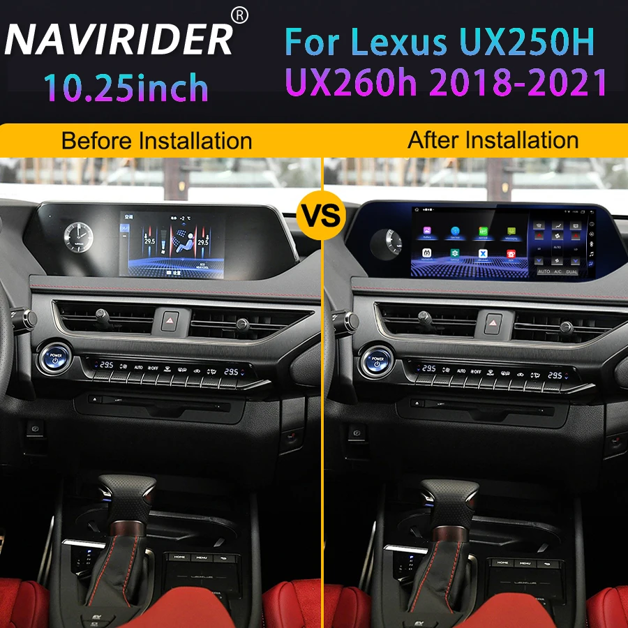 Car Radio Stereo For Lexus UX250H UX260h 2018-2021 Navigation BT Multimedia Video Player 256GB10.25INCH Android 14 IPS Screen