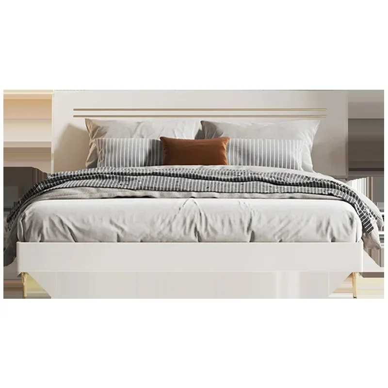 

Кровать Palm Pearl Light Luxury для главной спальни, 1.8м, простая лакированная двуспальная кровать, современная кровать-бокс высотой 1.5м с местом для хранения.