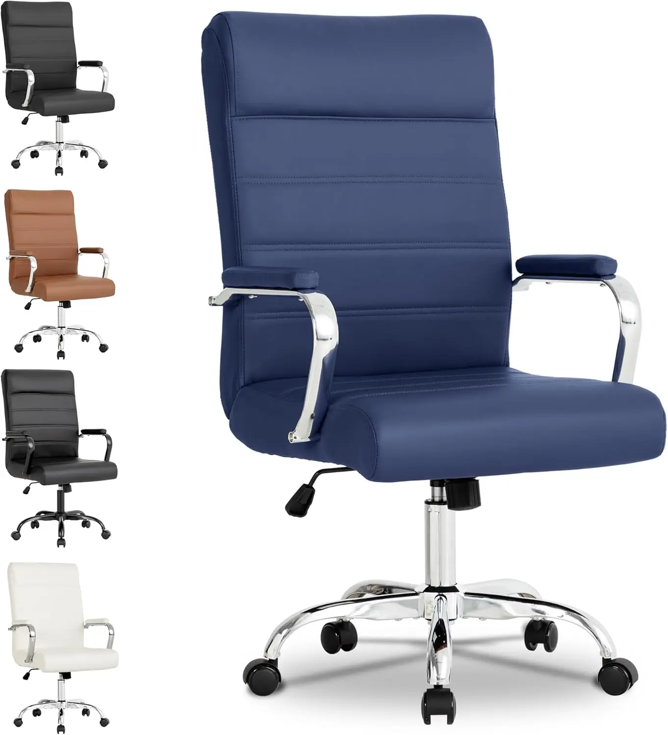 Desk Chair,Modern Leather Conference Room Chairs,High Back Ergonomic Home ofiice Chair,Adjustable Height Swivel Executive Comput