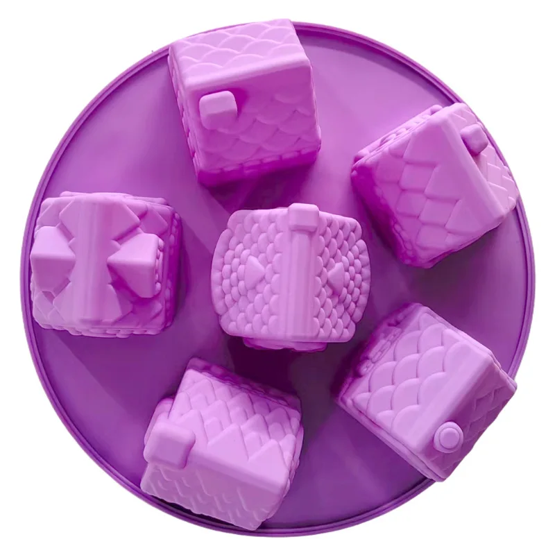 Silicone cake mold 6 even house rice cake mold XG249