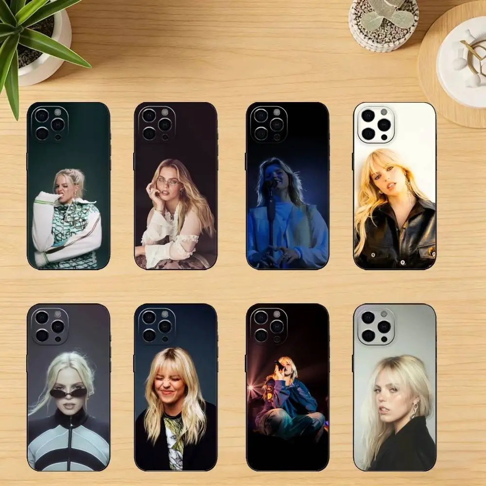 American Hot Singer R-renee Rapp Custodia per telefono in silicone nero morbido per IPhone 17,16,15,14,13,12,11, XS, Plus Pro Max