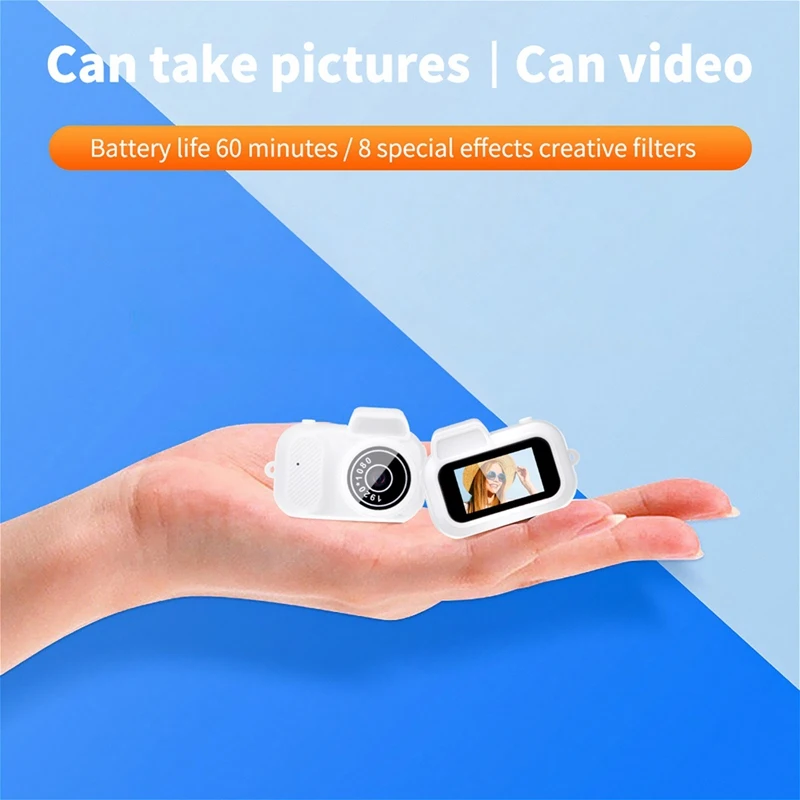 Mini Digital Camera 1080P 2 MP 100 Minutes Battery Life Small Video Camera With Color Screen Wrist Strap For Teens Kids