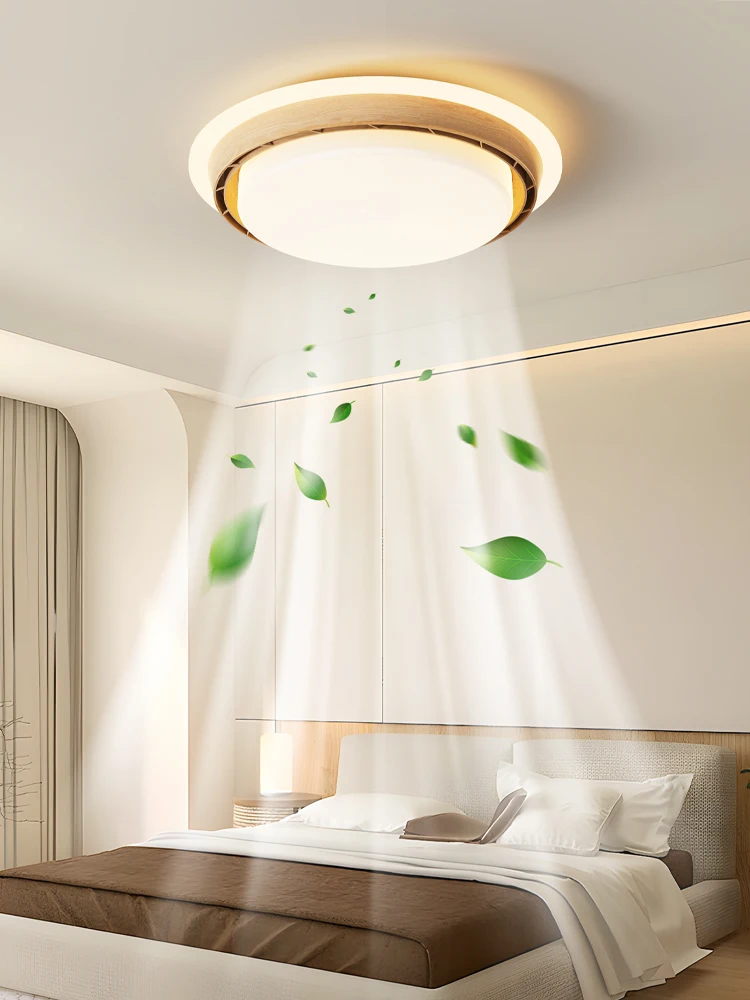 مصباح مروحة خالي من الشفرة على الطراز القديم الأوسط لغرفة النوم والدراسة وغرفة المعيشة غير مرئي وصامت وبسيط وصوت متكامل ضوء السقف #3