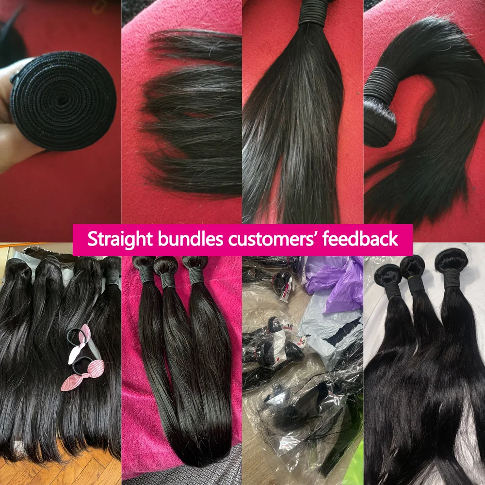 20 20 20 inch Straight Human Hair Bundles 100% Raw Hair Bundles 12A Brazilian Bundles Human Hair For Women 3-5 Days Delivery