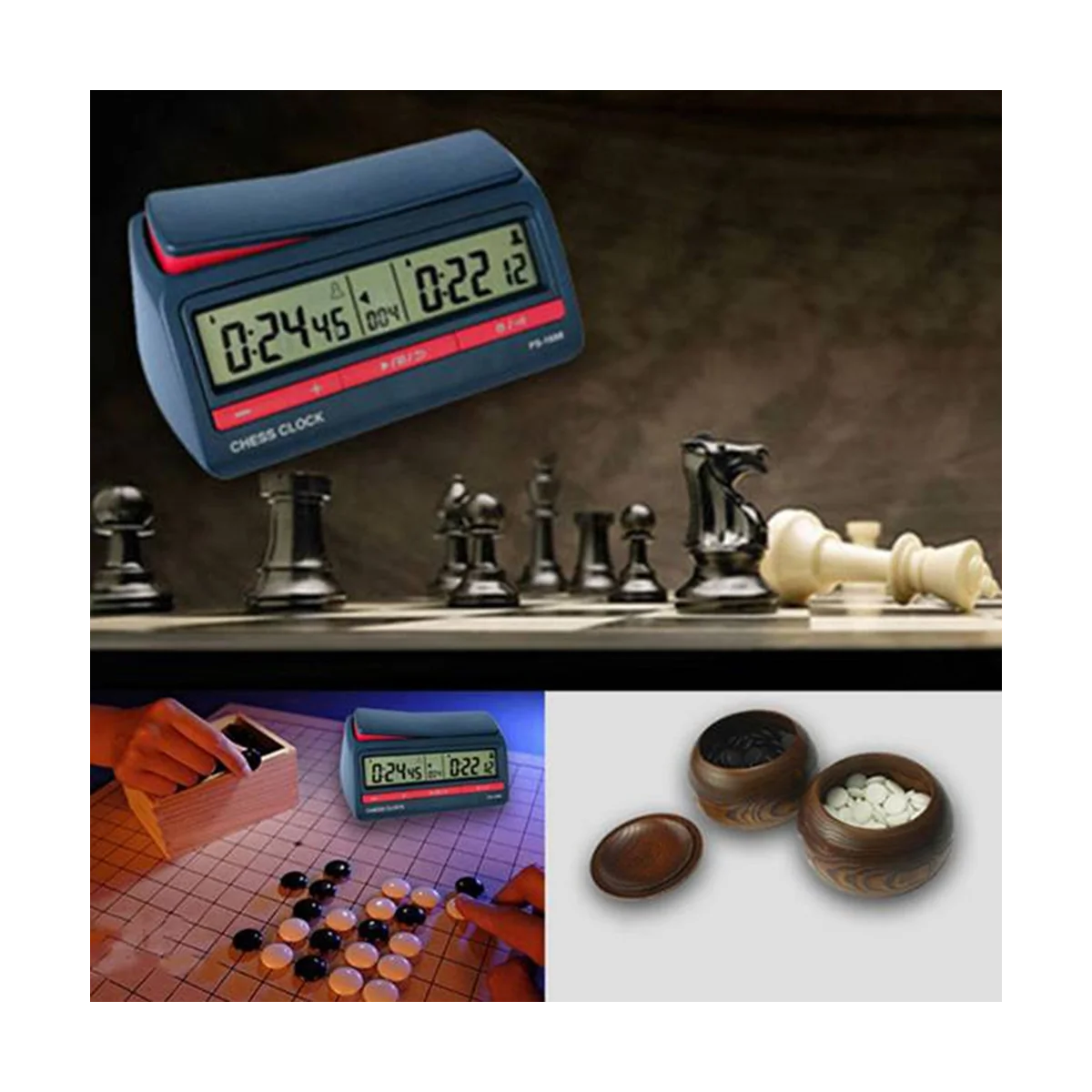 Reloj de ajedrez Digital avanzado profesional, cronómetro de juego de mesa con cuenta hacia arriba y hacia abajo, PS-1688