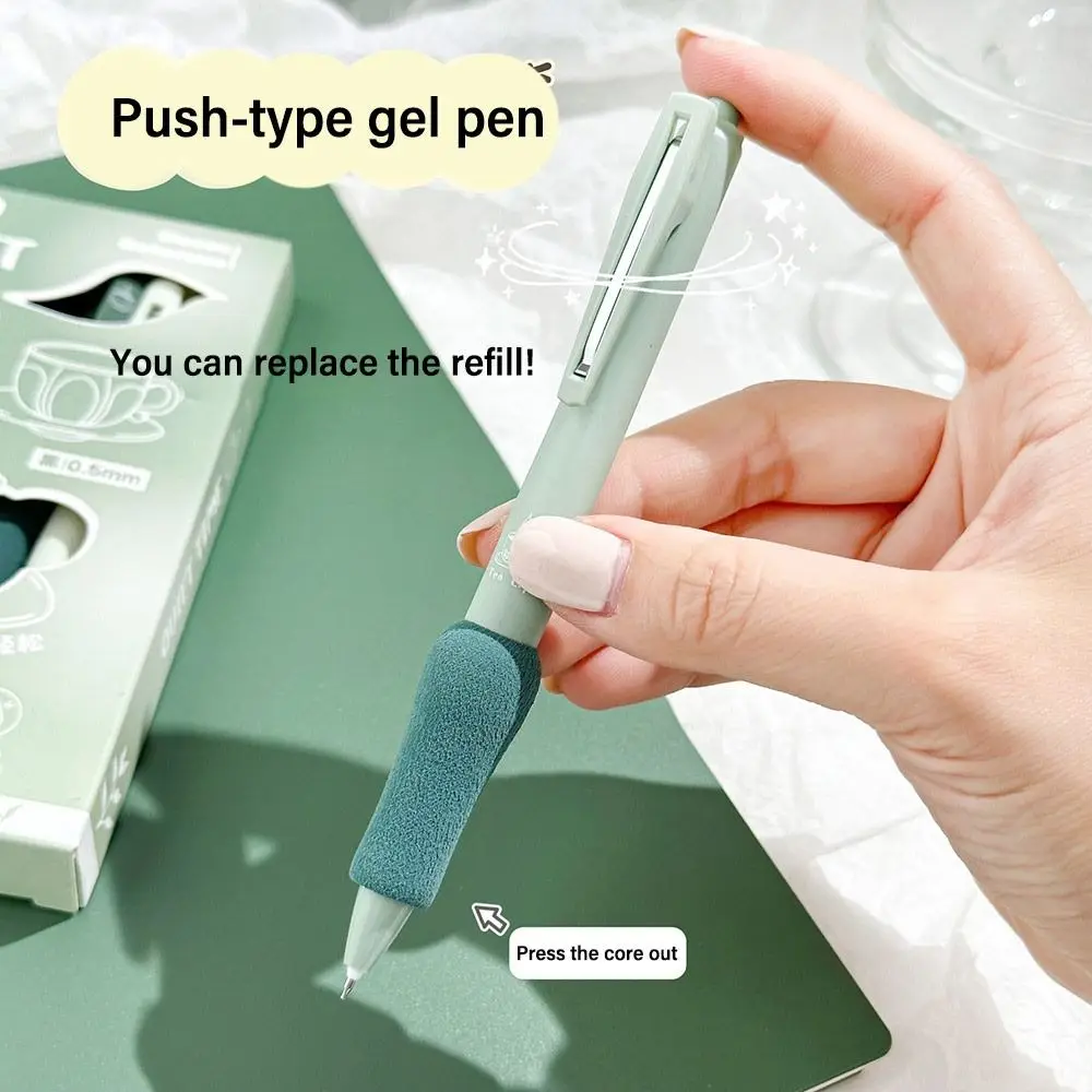 Quick Drying Gel Pen Creative Neutral Pen High Quality Ballpoint Pen Soft Cloud Grip Writing Tools 0.5mm Black Ink
