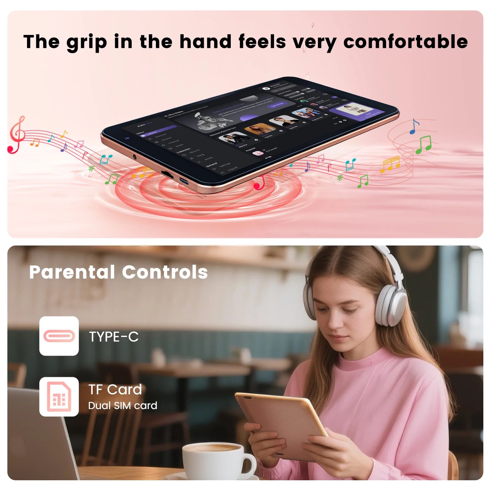 8-calowy tablet z systemem Android 11 o rozdzielczości 1280*800, obsługa języków rosyjskiego i angielskiego, usługi oprogramowania Huawei HMS, Bluetooth, obsługa Wi-Fi.