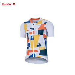 Santic Summer New Cycling Jerseys Men Short-sleeved Cycling jersey Clothing Bike Shirt MTB T-shirts Quick Dry