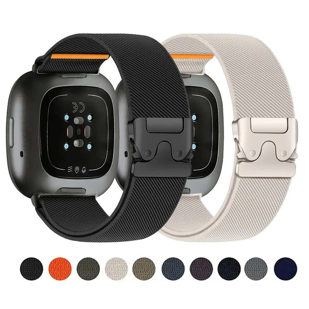 Accessories For Fitbit Versa 3 4 Sense 4 band smartwatch replacment nylon belt Bracelet correa Fitbit Versa4 3 Parachute Strap