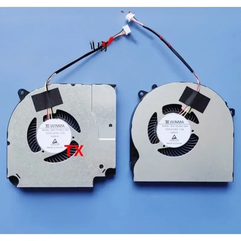 New CPU GPU Fan For CLEVO NH50EA NH50RA EFC-70100V1-0AH EGC-77100v1-0AH 911MT 911ME MP 911 PLUS 911ST G7000S T58-V ZX8 Cr5s1