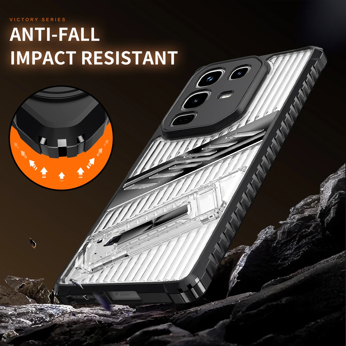 Shockproof Stand Case for Infinix Note 50 40 Pro Plus 4G 5G Hot 11S 50i 50 40 Spark 10 Pro Go Cover Crystal Back Holder Shell - view 5