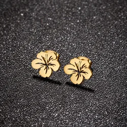 Korean Stainless Steel Flower Women Earrings Brincos Fashion Morning Glory Earings Piercing Jewelry Valentine Gifts