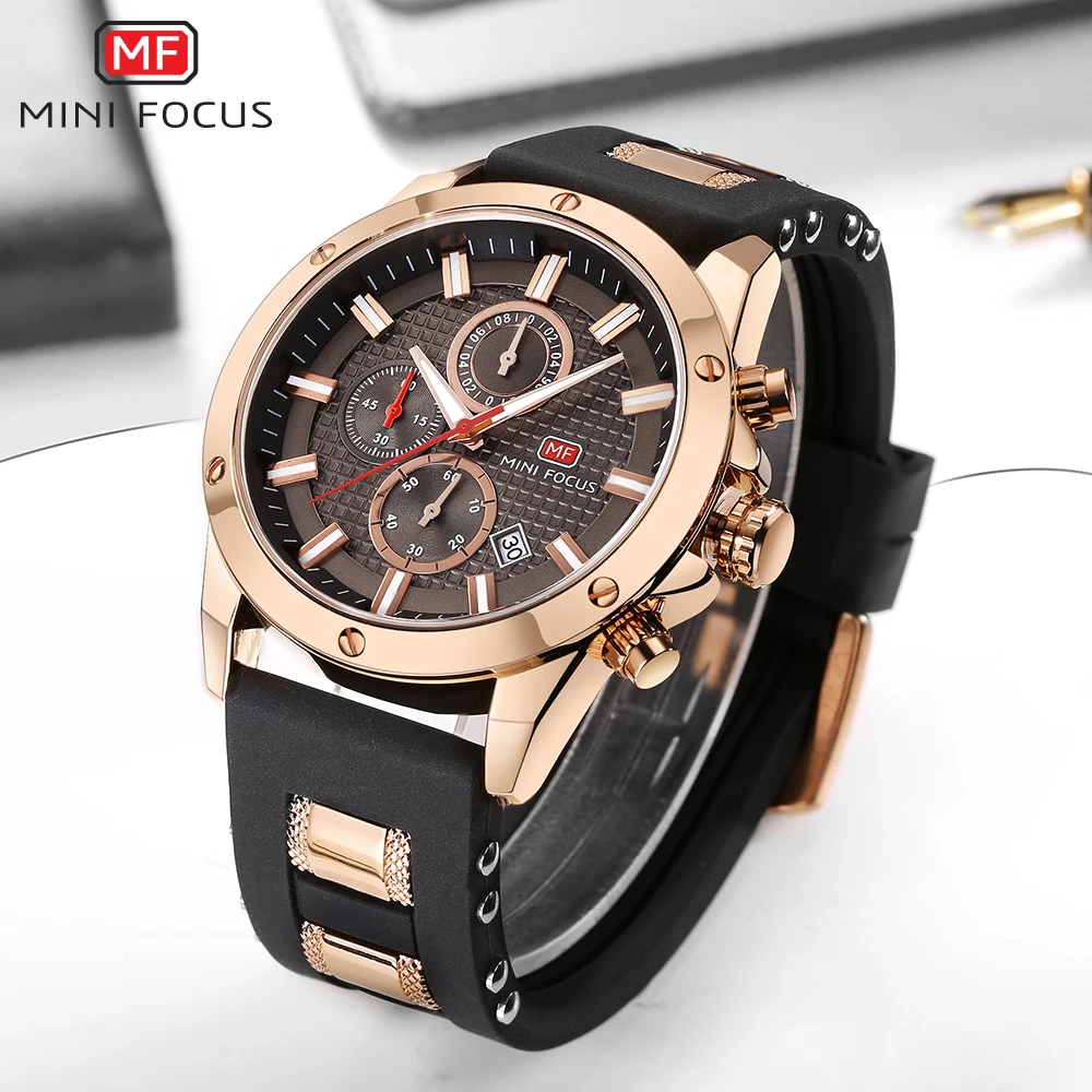 

MINI FOCUS Mens Casual Fashion Genuine Leather Male Wristwatch New Waterproof Clock Men Watch Luxury Quartz Watches